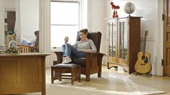 Bow Arm Morris Chair with Loose Cushion