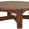 Commemorative Coffee Table with Swivel Leather Top