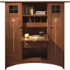 Harvey Ellis Fall-Front Bookcase with Wood Doors