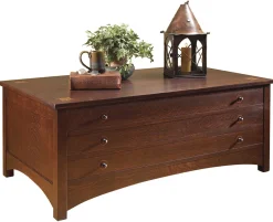 Harvey Ellis Rectangular Storage Cocktail Table
