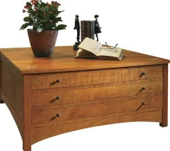 Harvey Ellis Square Storage Cocktail Table