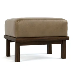 Hudson Valley Wood-Frame Ottoman