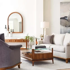 Martine Glass-Top Console Table