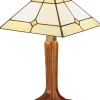 Small Corbel Base Lamp with Art Glass Shade
