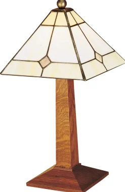 Small Lamp with Art Glass Shade