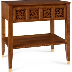 Surrey Hills Open Nightstand, Wood Top
