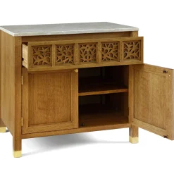 Surrey Hills Two-Door Nightstand, Stone Top