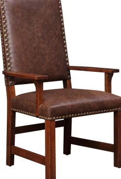 Tall-Back Upholstered Arm Chair