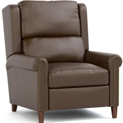 Woodlands Small Roll Arm Power Recliner with Nails