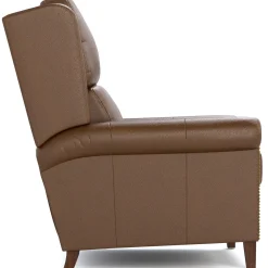Woodlands Small Roll Arm Power Recliner with Nails