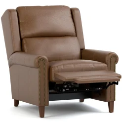 Woodlands Small Roll Arm Power Recliner with Nails