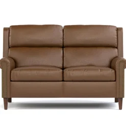 Woodlands Small Roll Arm Loveseat with Nails